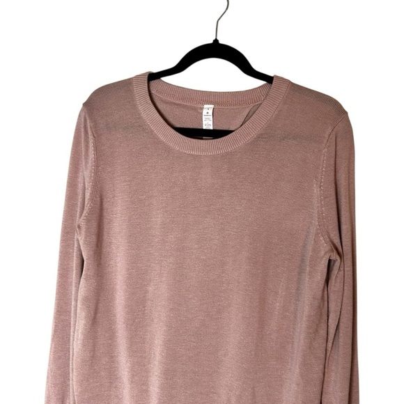 Lululemon Bring It Backbend Sweater- Pink Open Back Cashmere Blend-Size 4 - Picture 6 of 12